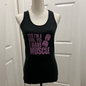 Alo Tank Top Size M “Yes I’m a girl, Yes I have muscle”